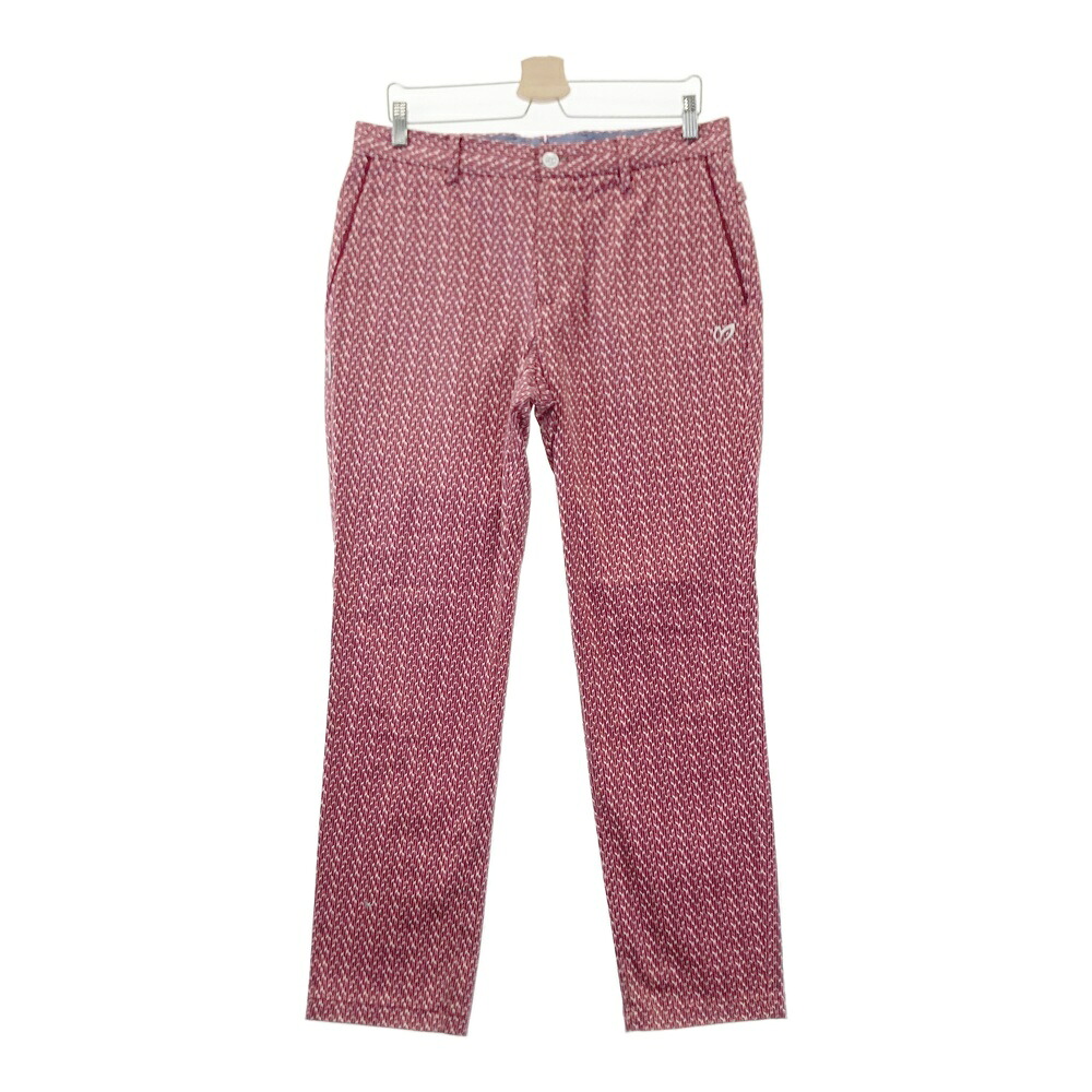 MASTER BUNNY EDITION マスターバニーエディション ストレッチパンツ 総柄 レッド系 5 【中古】ゴルフウェア メンズ