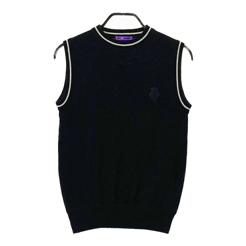 BEAMS GOLF ビームスゴルフ ニットベスト ブラック系 S 【中古】ゴルフウェア メンズ