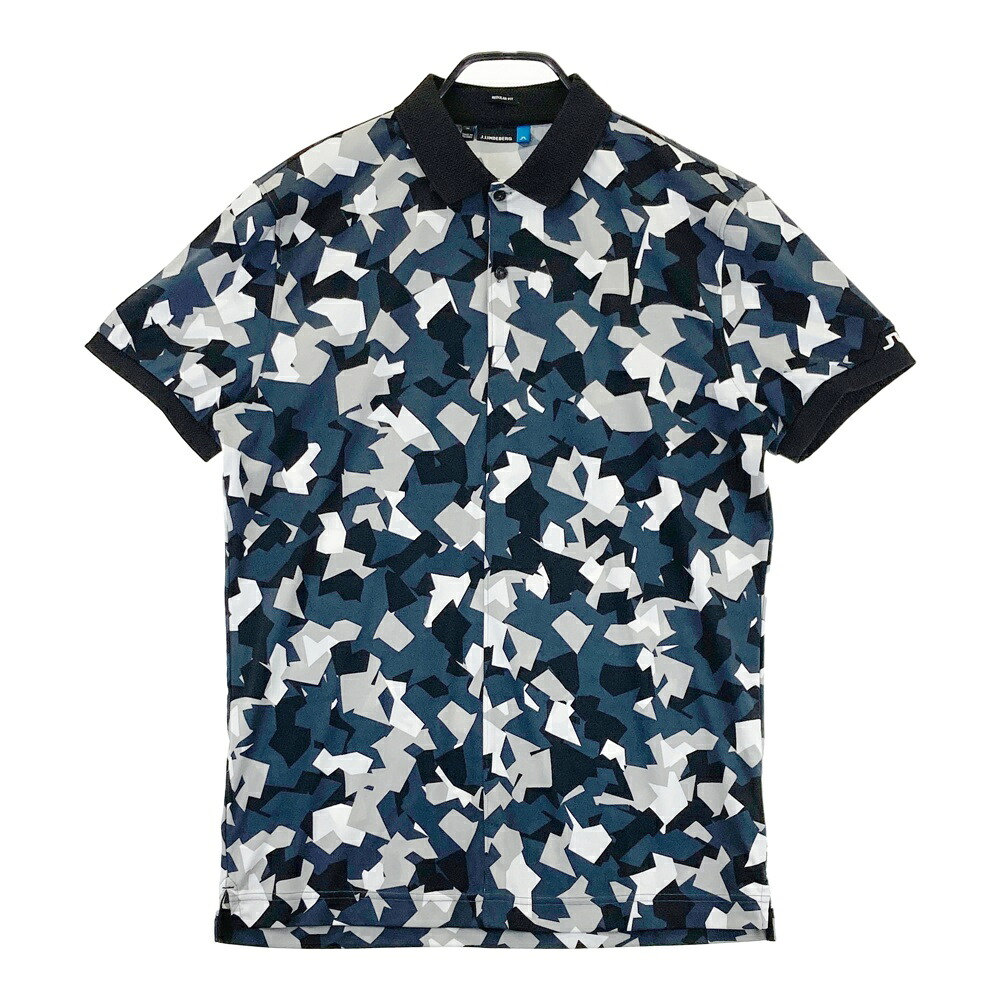 J.LINDEBERG ジェイリンドバーグ 半袖ポロシャツ ネイビー系 M 【中古】ゴルフウェア メンズ 6,521円