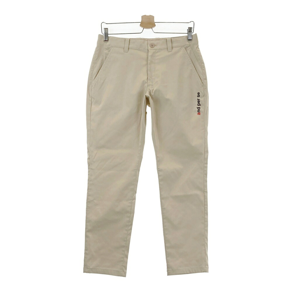 AND PER SE アンパスィ 2024年モデル ストレッチパンツ ベージュ系 M 【中古】ゴルフウェア メンズ