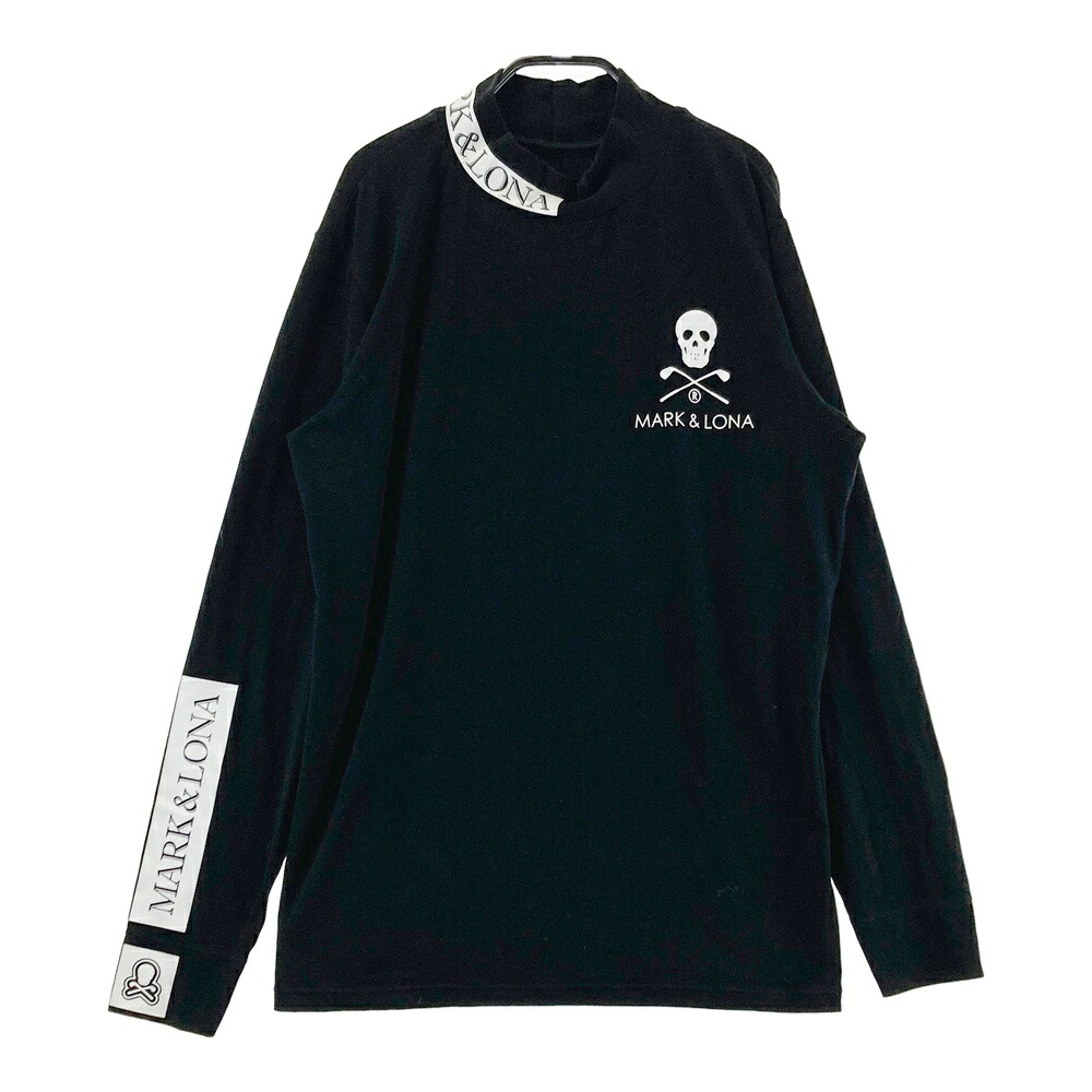 MARK&LONA マークアンドロナ 2024年モデル ハイネック長袖Tシャツ 起毛 ブラック系 48 【中古】ゴルフウェア メンズ