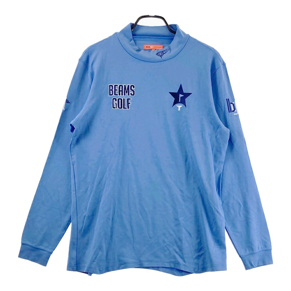 BEAMS GOLF ビームスゴルフ ハイネック 長袖Tシャツ ブルー系 XL 【中古】ゴルフウェア メンズ