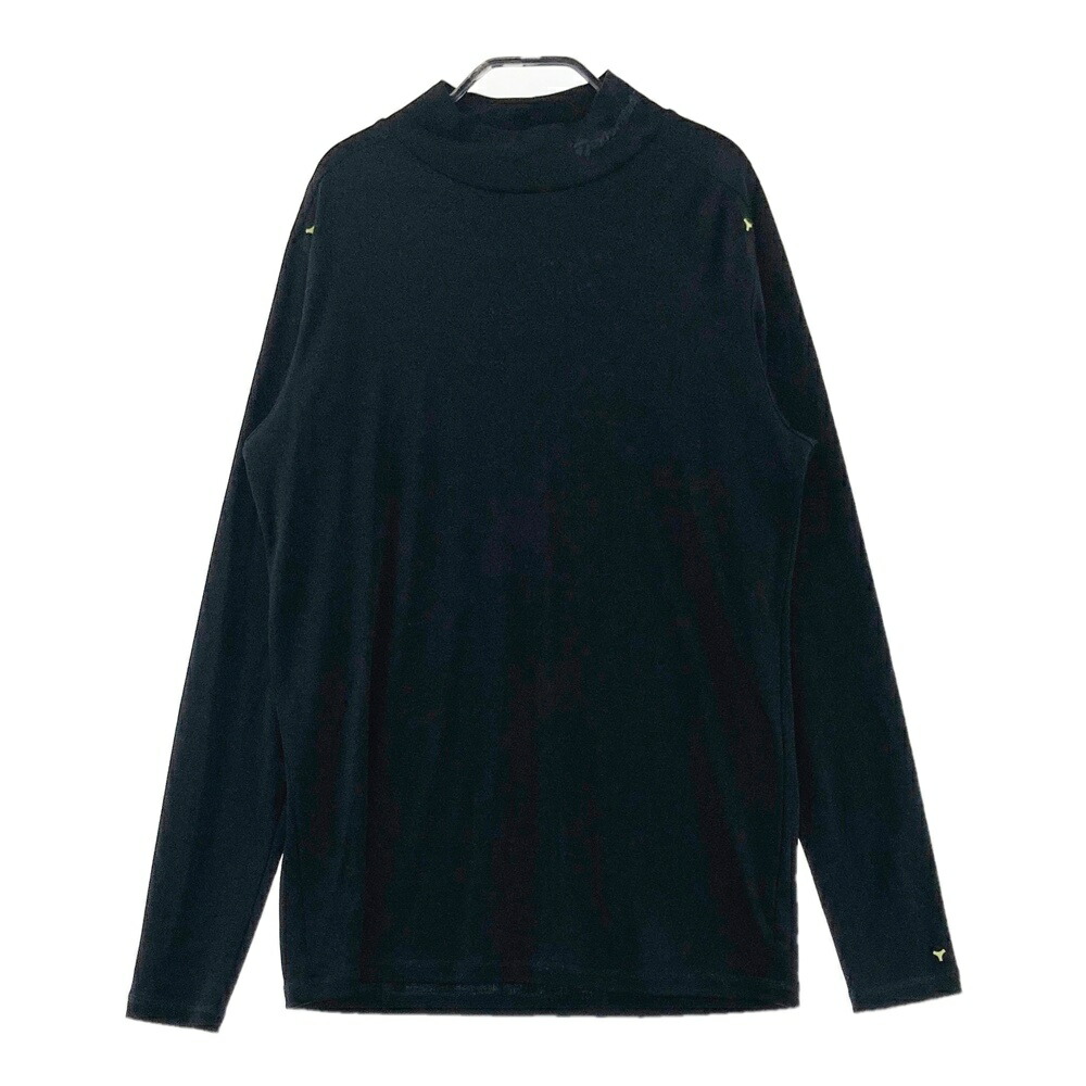 TAYLOR MADE テーラーメイド ウール混 ハイネック長袖Tシャツ ブラック系 L 【中古】ゴルフウェア メンズ