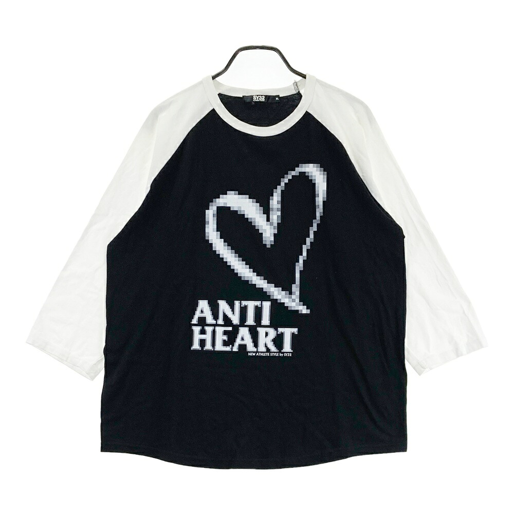 SY32 BY SWEET YEARS スウィートイヤーズ 9127T 七分丈Tシャツ ラグラン ブラック系 XL 【中古】メンズ
