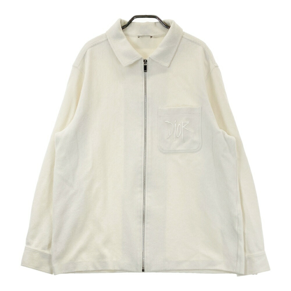 Dior HOMME ディオールオム 033J500A0630 上衣 SHAWN STUSSY  白いこと系 L 【中古】メンズ