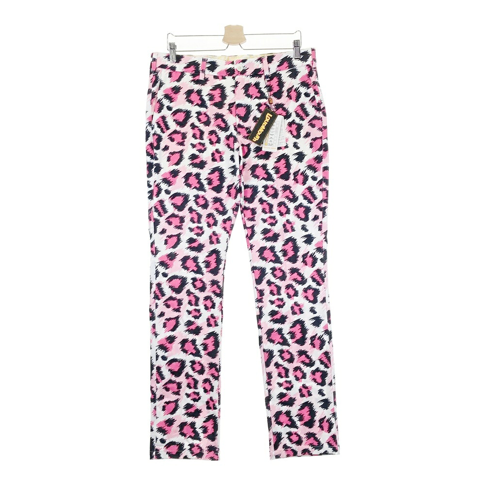 LOUD MOUTH ラウドマウス ロングパンツ ピンクレオパード総柄 ピンク系 LL 【中古】ゴルフウェア メンズ