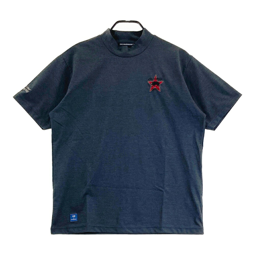 ROSASEN ロサーセン ×LOOSEMAN 044-26445 ハイネック 半袖Tシャツ グレー系 L 【中古】ゴルフウェア メンズ
