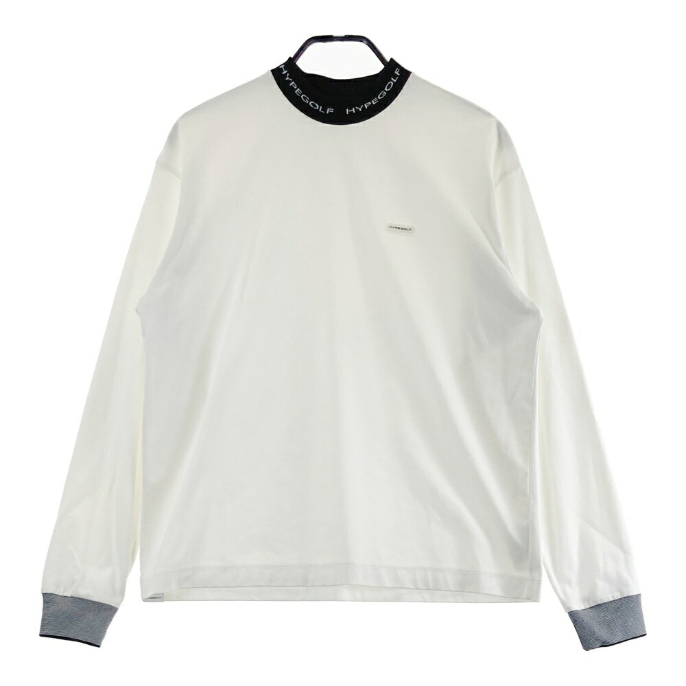 HYPEGOLF ハイプゴルフ モックネック 長袖Tシャツ ホワイト系 M 【中古】ゴルフウェア メンズ 4,871円