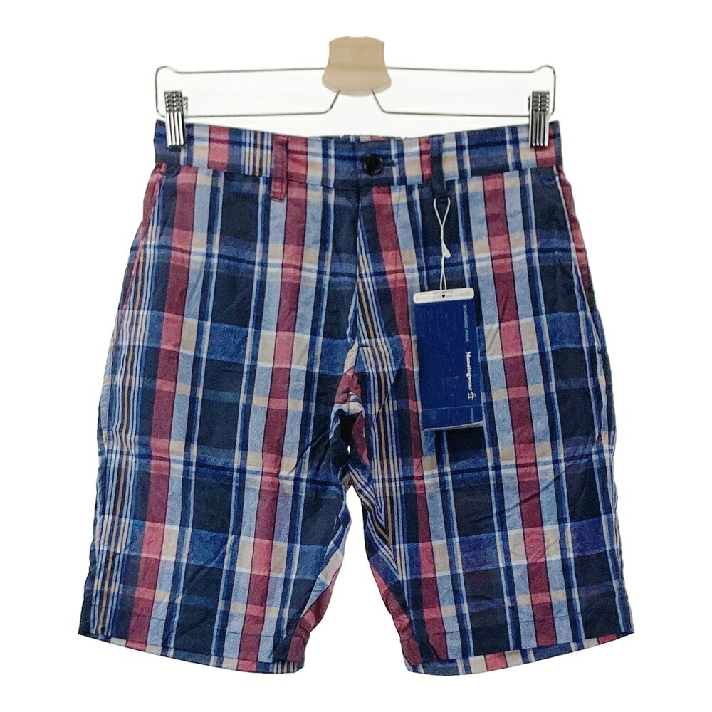 MUNSING WEAR マンシングウェア MGMLGD52 ハーフパンツ チェック柄 ネイビー系 79-83 【中古】ゴルフウェア メンズ