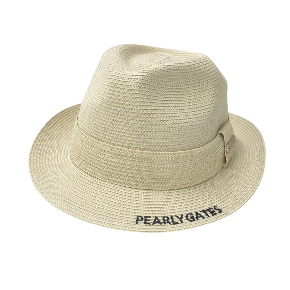 PEARLY GATES パーリーゲイツ 中折れハット ベージュ系 FR 【中古】ゴルフウェア