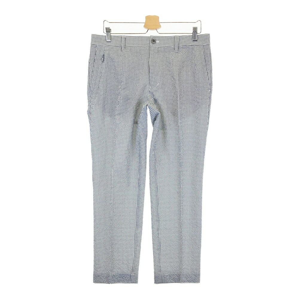 23区GOLF ニジュウサンクゴルフ パンツ シアサッカー 総柄 グレー系 86 【中古】ゴルフウェア メンズ 4,884円