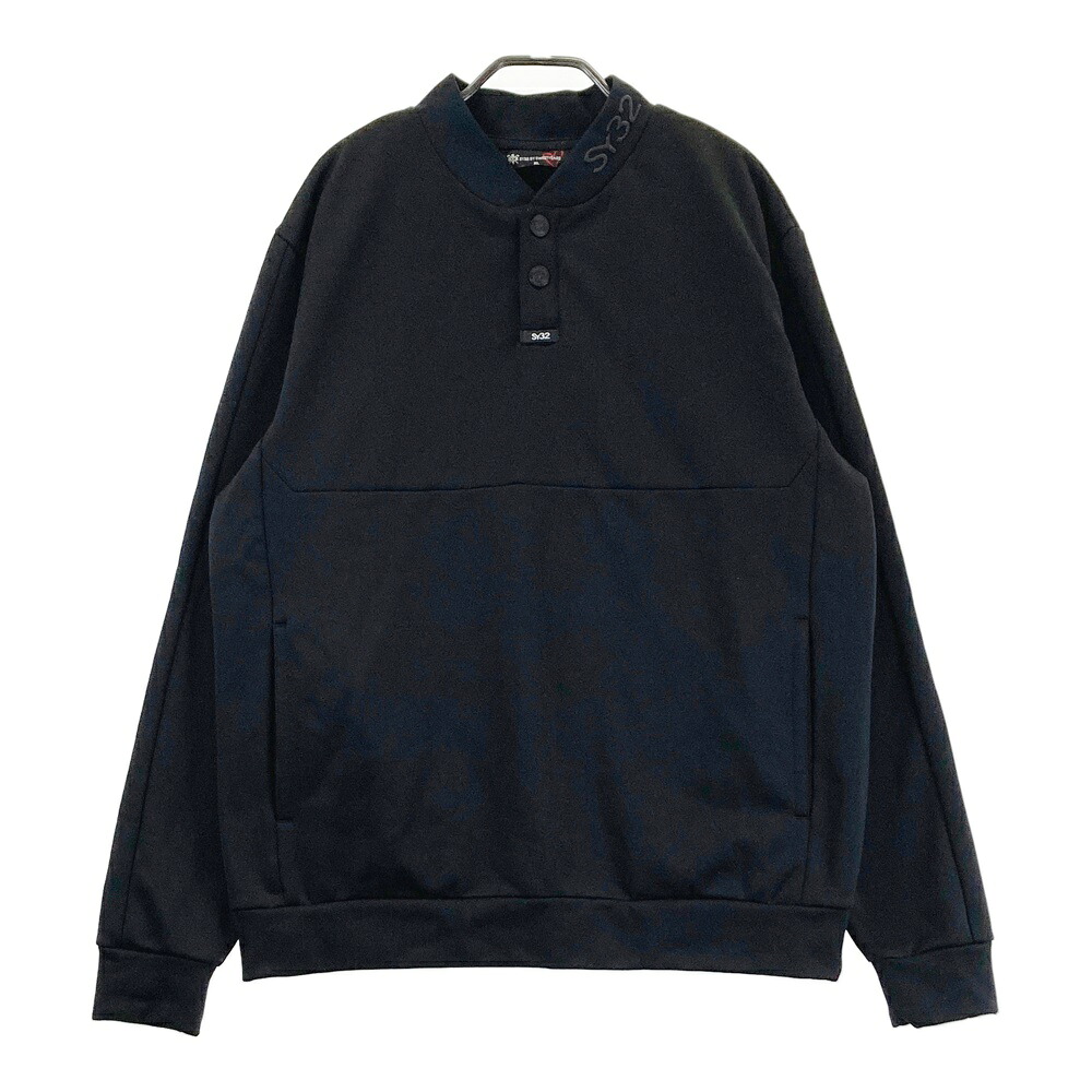 SY32 BY SWEET YEARS GOLF エスワイサーティトゥ 裏起毛 スウェットトレーナー ブラック系 XL 【中古】ゴルフウェア メンズ