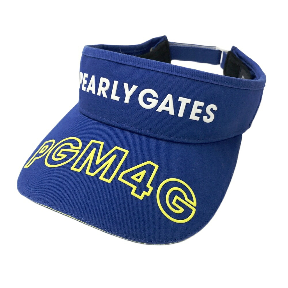 PEARLY GATES パーリーゲイツ サンバイザー ブルー系 FR 【中古】ゴルフウェア