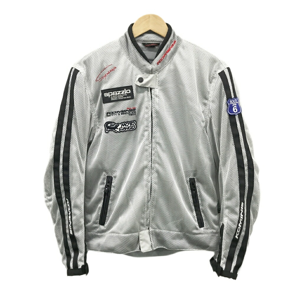 KOMINE コミネ 07-014 JK-014 レジェンド メッシュジャケット グレー系 M 【中古】バイクウェア メンズ