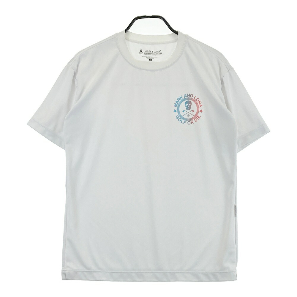MARK\u0026LONA マークアンドロナ  半袖Tシャツ  ホワイト系 46 【中古】ゴルフウェア メンズ