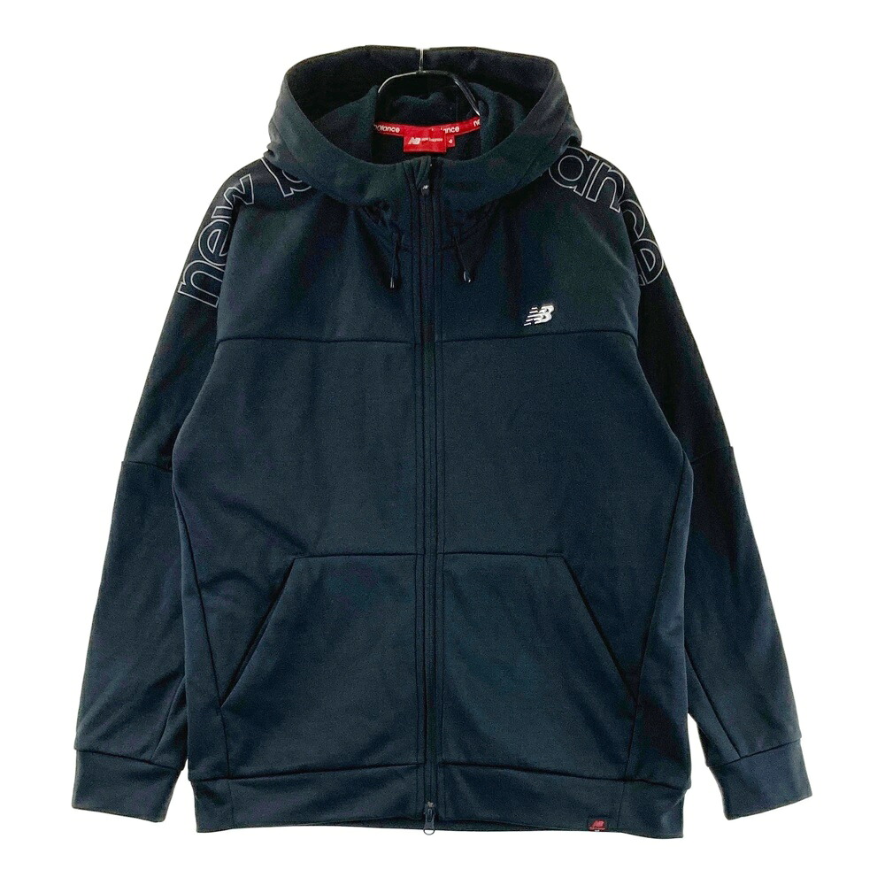 NEW BALANCE GOLF ニュー平衡にする  裏起毛ジップパーカー  黒いこと系 6 【中古】ゴルフお召しもの メンズ メンズウェア-ブルゾン-ゴルフ