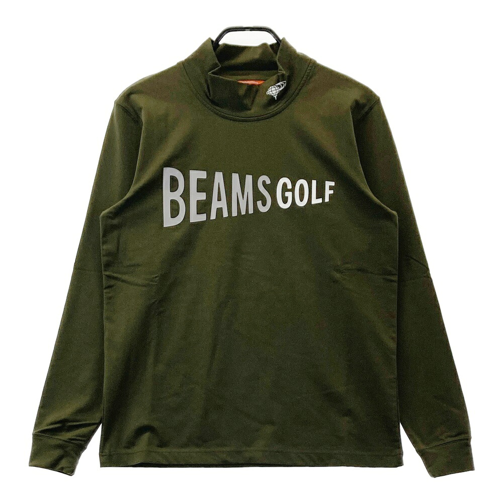 BEAMS GOLF ビームスゴルフ  ハイネック 長袖ティーシャツ 裏微起毛  カーキ系 M 【中古】ゴルフお召しもの メンズ シャツ・ポロシャツ-メンズウェア