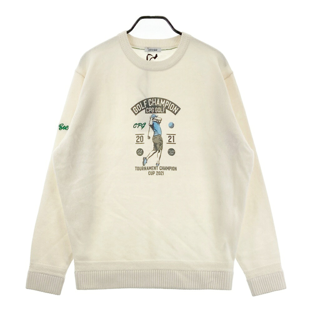 CPG GOLF シーピージーゴルフ 2308-25242 ニット セーター ホワイト系 4 【中古】ゴルフウェア メンズ|中古ゴルフウェア通販STST