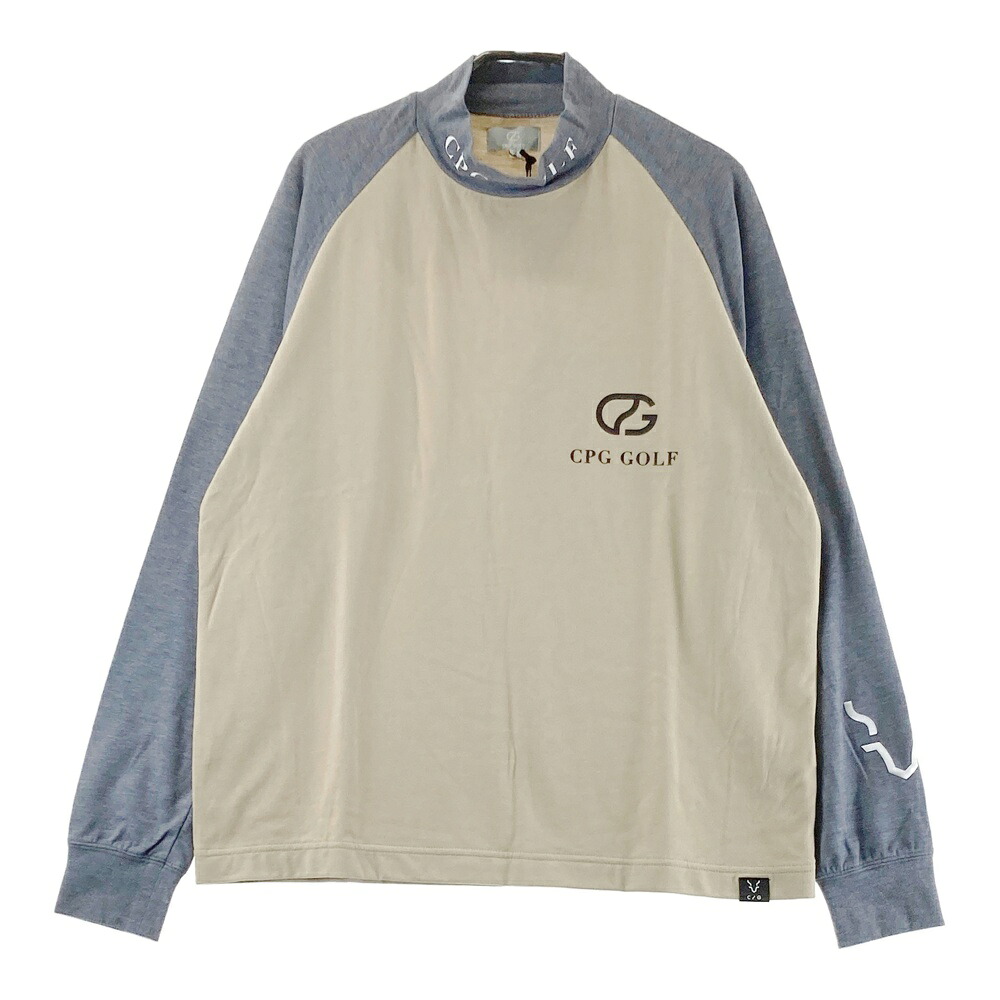 CPG GOLF シーピージーゴルフ 2109-24210 長袖モックネックプルオーバー  ベージュ系 2 【中古】ゴルフお召しもの メンズ