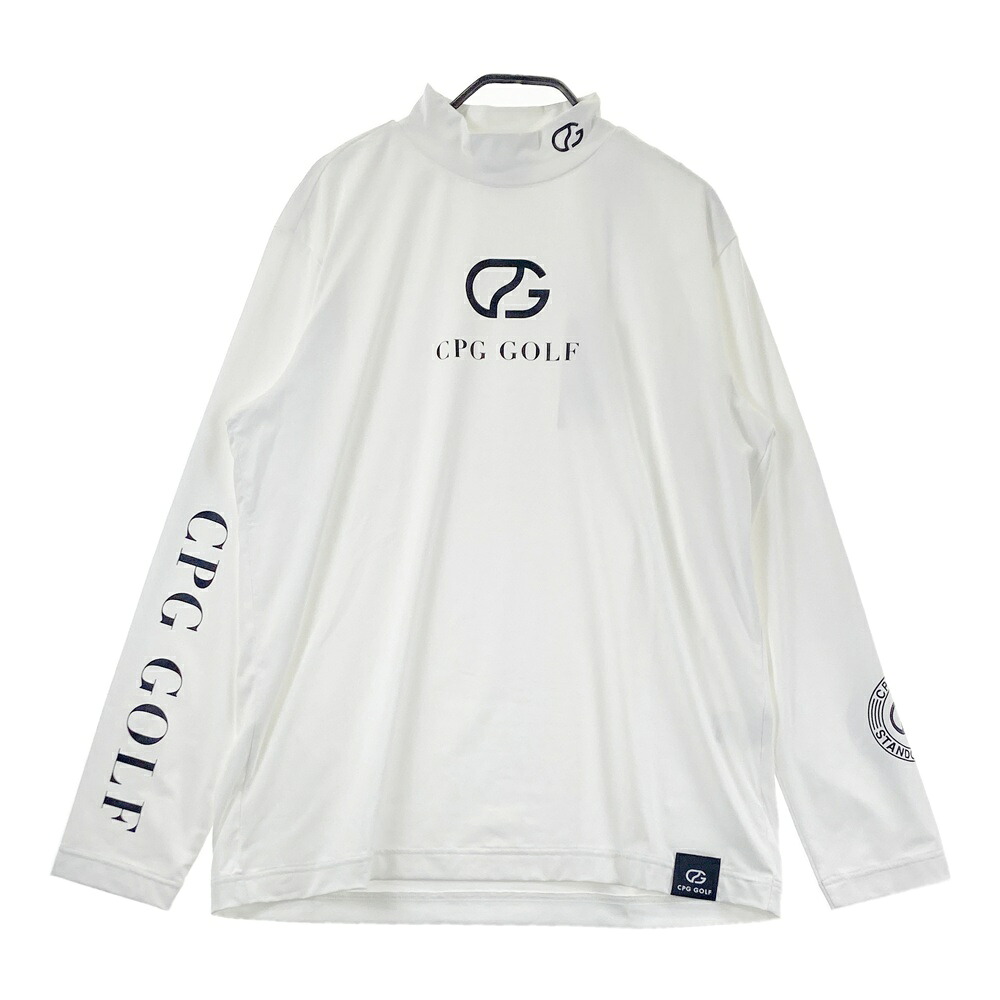 CPG GOLF シーピージーゴルフ 2109-24101 長袖モックネックプルオーバー  白いこと系 4 【中古】ゴルフお召しもの メンズ