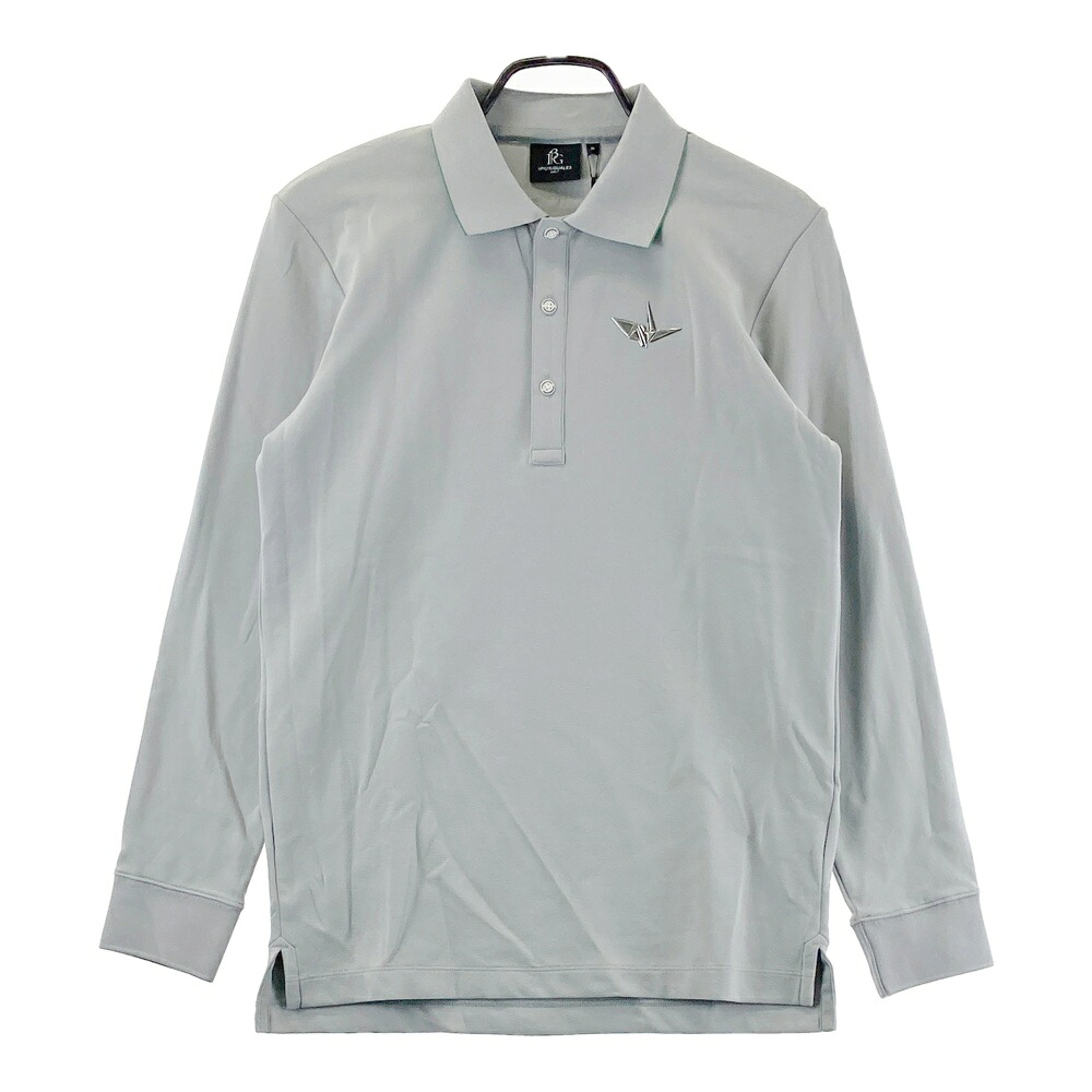 1PIU1UGUALE3 GOLF GRT204 長袖スポーツシャツ  薄墨色系 3 【中古】ゴルフお召しもの メンズ