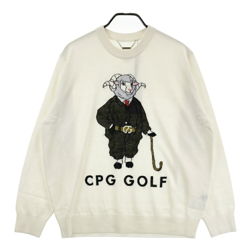 CPG GOLF シーピージーゴルフ 2309-24215 ニット セーター ホワイト系 4 【中古】ゴルフウェア メンズ|中古ゴルフウェア通販STST
