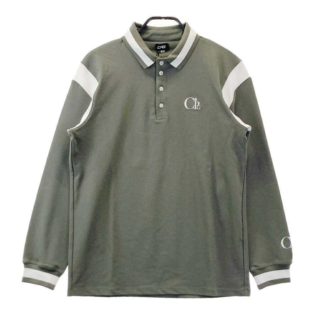 CPG GOLF シーピージーゴルフ 2101-23225 長袖スポーツシャツ  緑であること系 3 【中古】ゴルフお召しもの メンズ