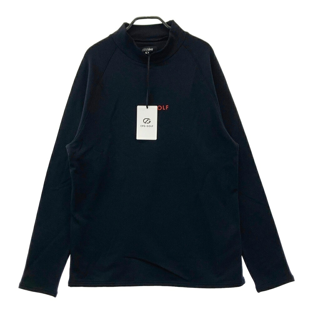 CPG GOLF シーピージーゴルフ 2109-25285 長袖モックネックプルオーバー  黒いこと系 4 【中古】ゴルフお召しもの メンズ