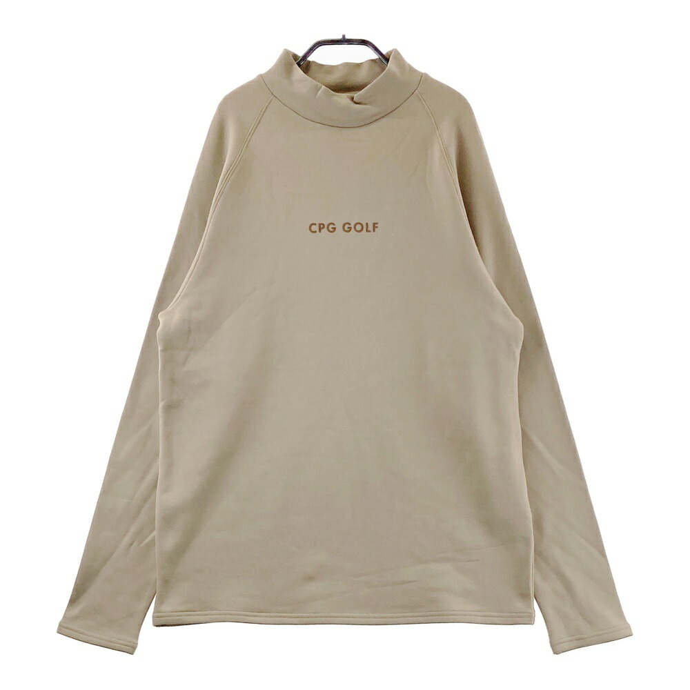 CPG GOLF シーピージーゴルフ 2109-25285 長袖モックネックプルオーバー  ベージュ系 3 【中古】ゴルフお召しもの メンズ