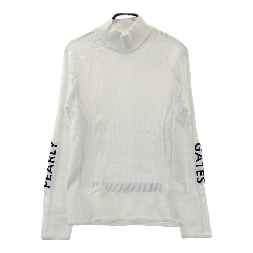 PEARLY GATES パーリーゲイツ ハイネック長袖ニットセーター ホワイト系 5 【中古】ゴルフウェア メンズ|中古ゴルフウェア通販STST