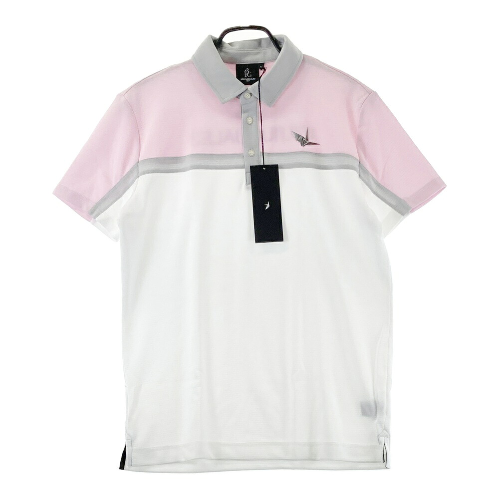 1PIU1UGUALE3 GOLF GRT117 半袖スポーツシャツ  白いこと系 4 【中古】ゴルフお召しもの メンズ