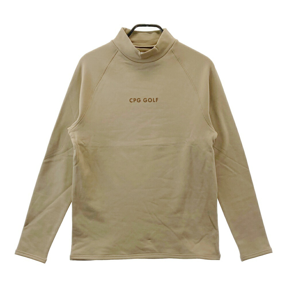 CPG GOLF シーピージーゴルフ 2109-25285 長袖モックネックプルオーバー  ベージュ系 2 【中古】ゴルフお召しもの メンズ