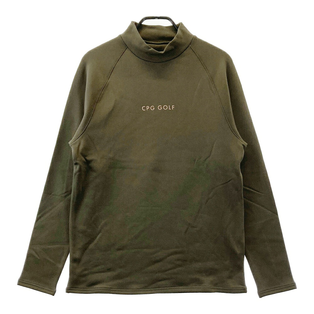 CPG GOLF シーピージーゴルフ 2109-25285 長袖モックネックプルオーバー  カーキ系 3 【中古】ゴルフお召しもの メンズ