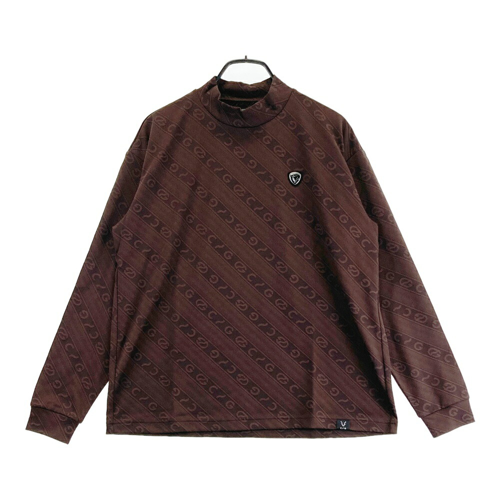 CPG GOLF シーピージーゴルフ 2109-24203 長袖モックネックプルオーバー  赤銅色系 3 【中古】ゴルフお召しもの メンズ
