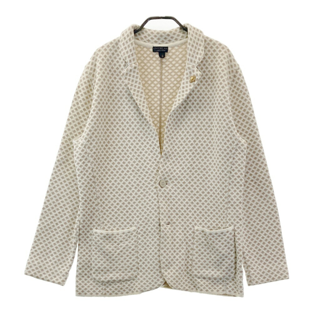 LARDINI ラルディーニ  編み物 テーラードジャケット  白いこと系 M 【中古】メンズ