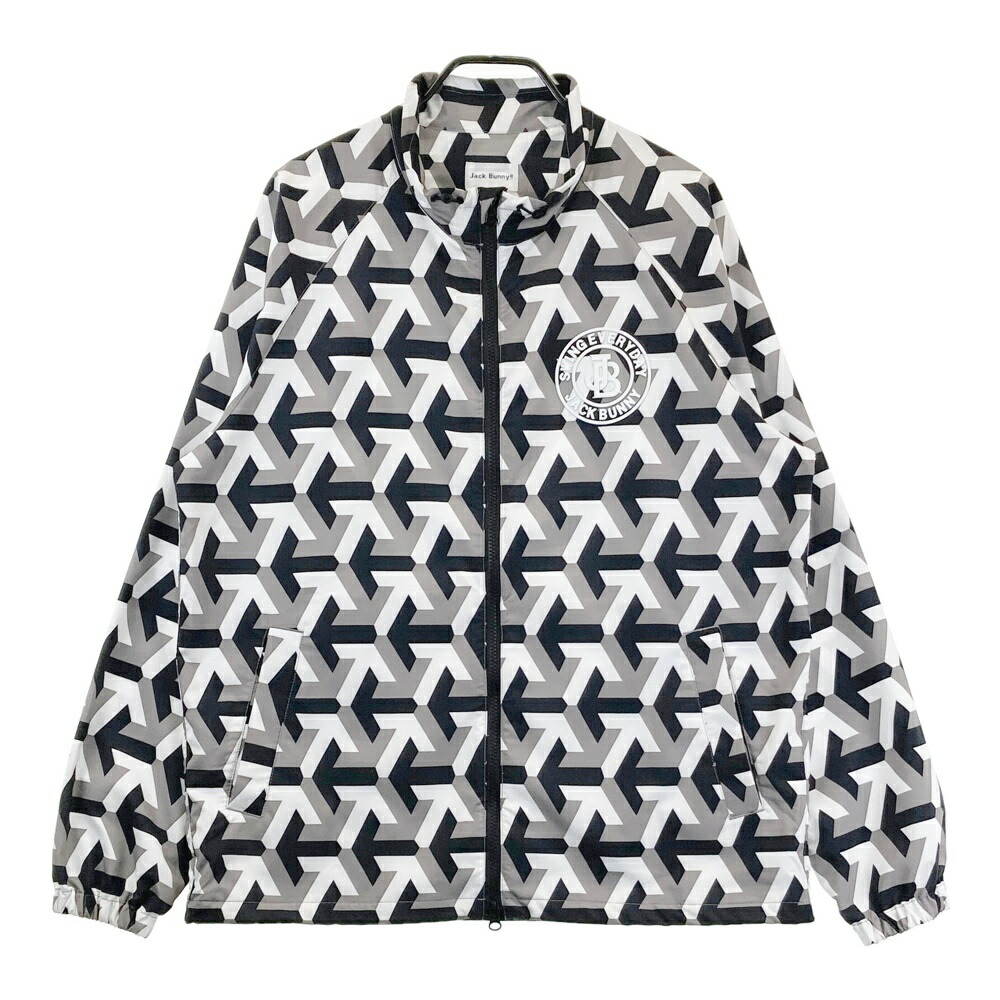 JACK BUNNY ジャックバニー ナイロンジャケット 総柄 グレー系 6 【中古】ゴルフウェア メンズ|中古ゴルフウェア通販STST