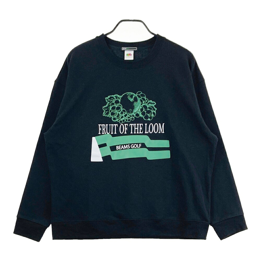 BEAMS GOLF ビームスゴルフ ×FRUIT OF THE LOOM 長袖ティーシャツ 調教師  黒いこと系 L 【中古】ゴルフお召しもの メンズ