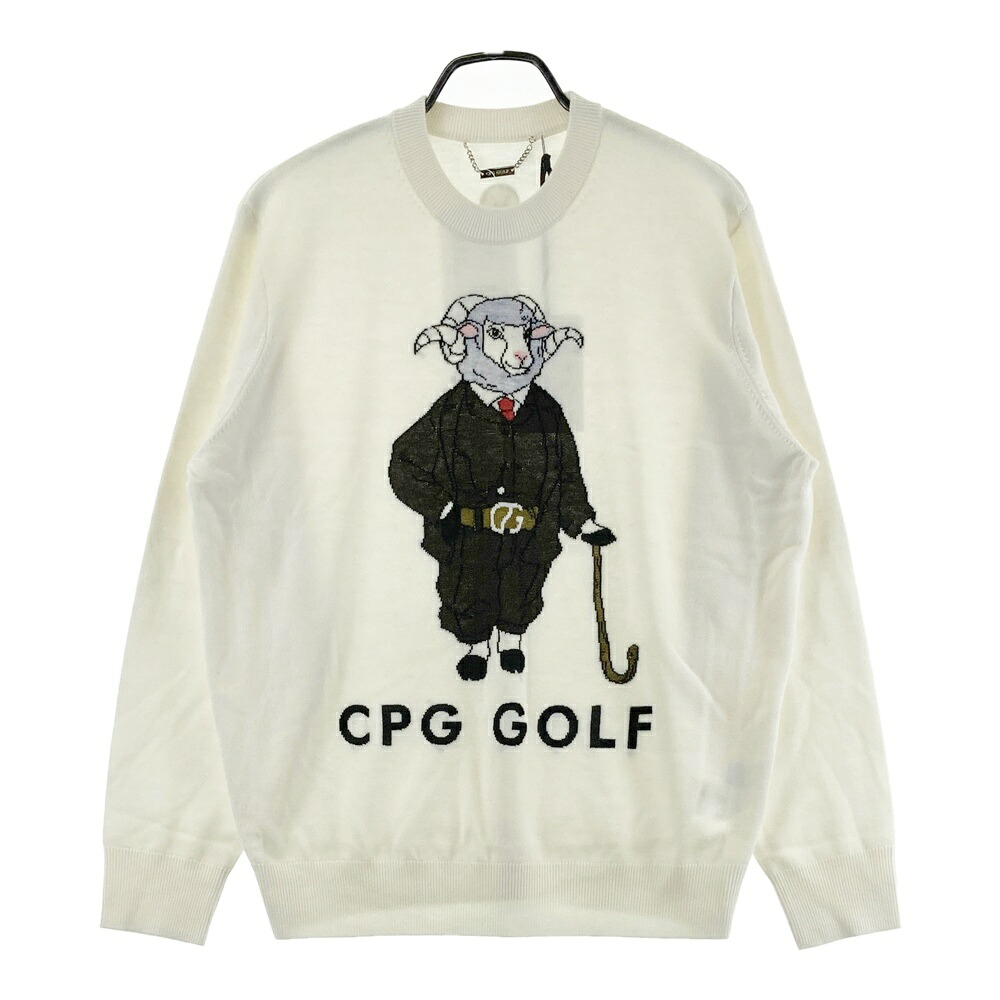 CPG GOLF シーピージーゴルフ 2309-24215 ニット セーター ホワイト系 3 【中古】ゴルフウェア メンズ|中古ゴルフウェア通販STST
