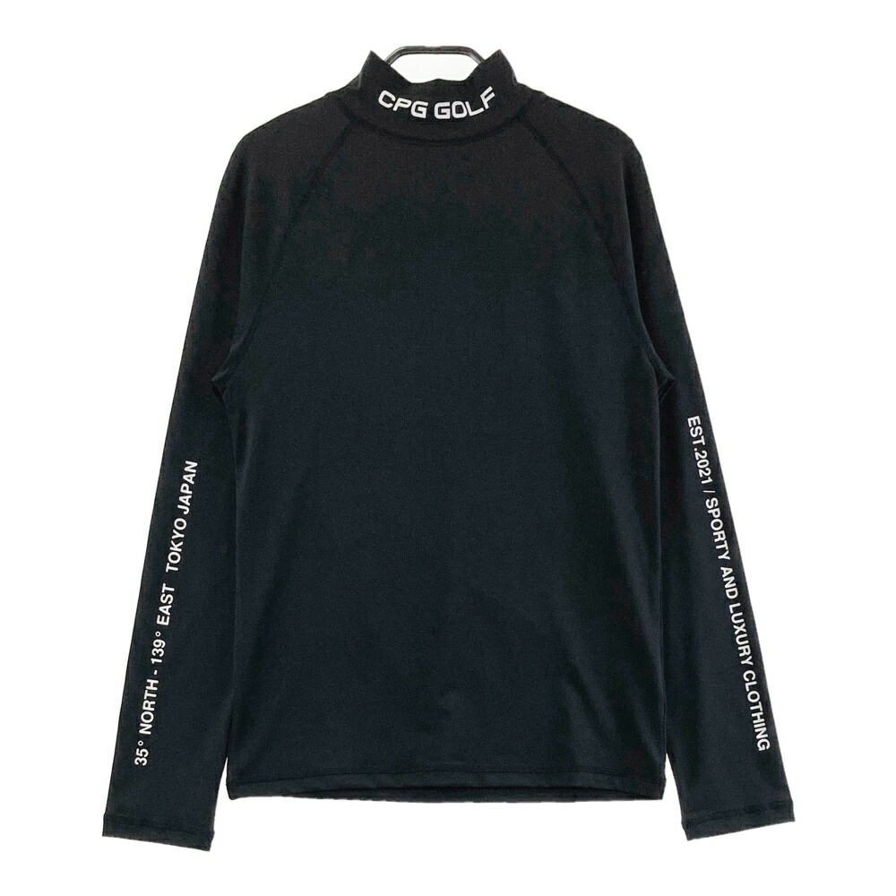 CPG GOLF シーピージーゴルフ 2109-25125 長袖モックネックティーシャツ  黒いこと系 2 【中古】ゴルフ御召しもの メンズ