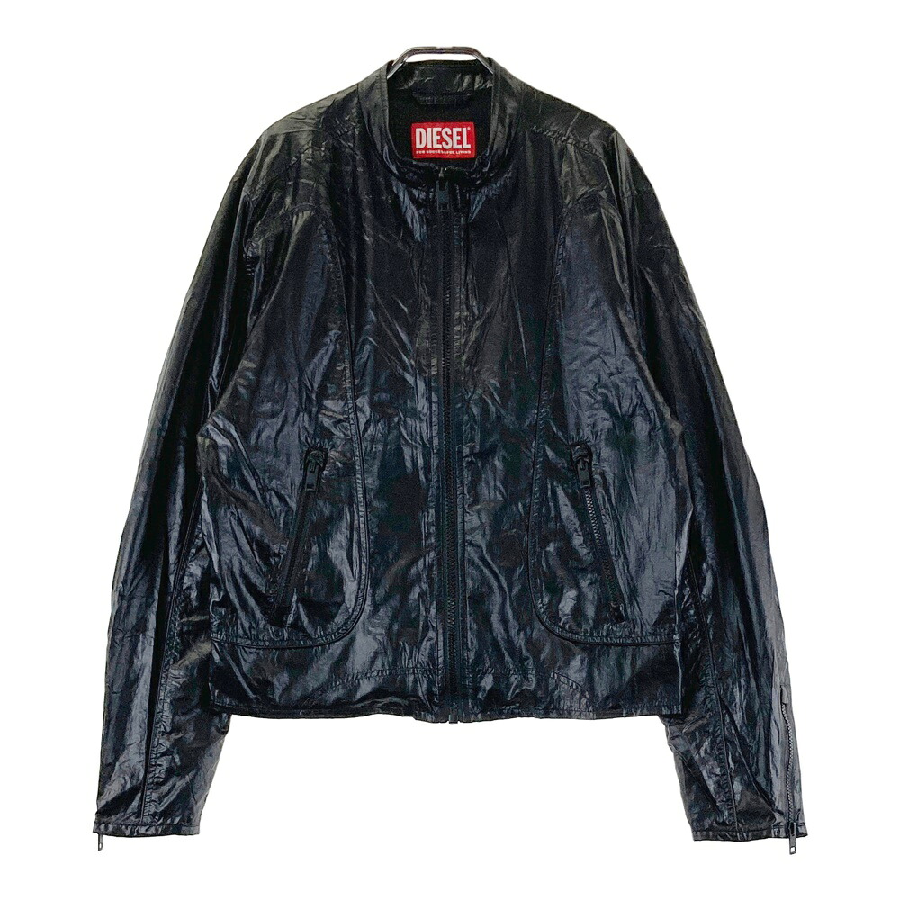 DIESEL ディーゼル  J-CLAYS バイカージャケット  黒いこと系 48 【中古】メンズ