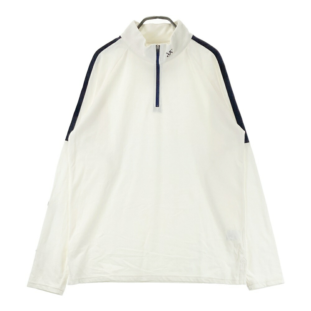 RESURRECTION レザレクション  ハーフジップ長袖プルオーバー  白いこと系 L 【中古】ゴルフお召しもの メンズ
