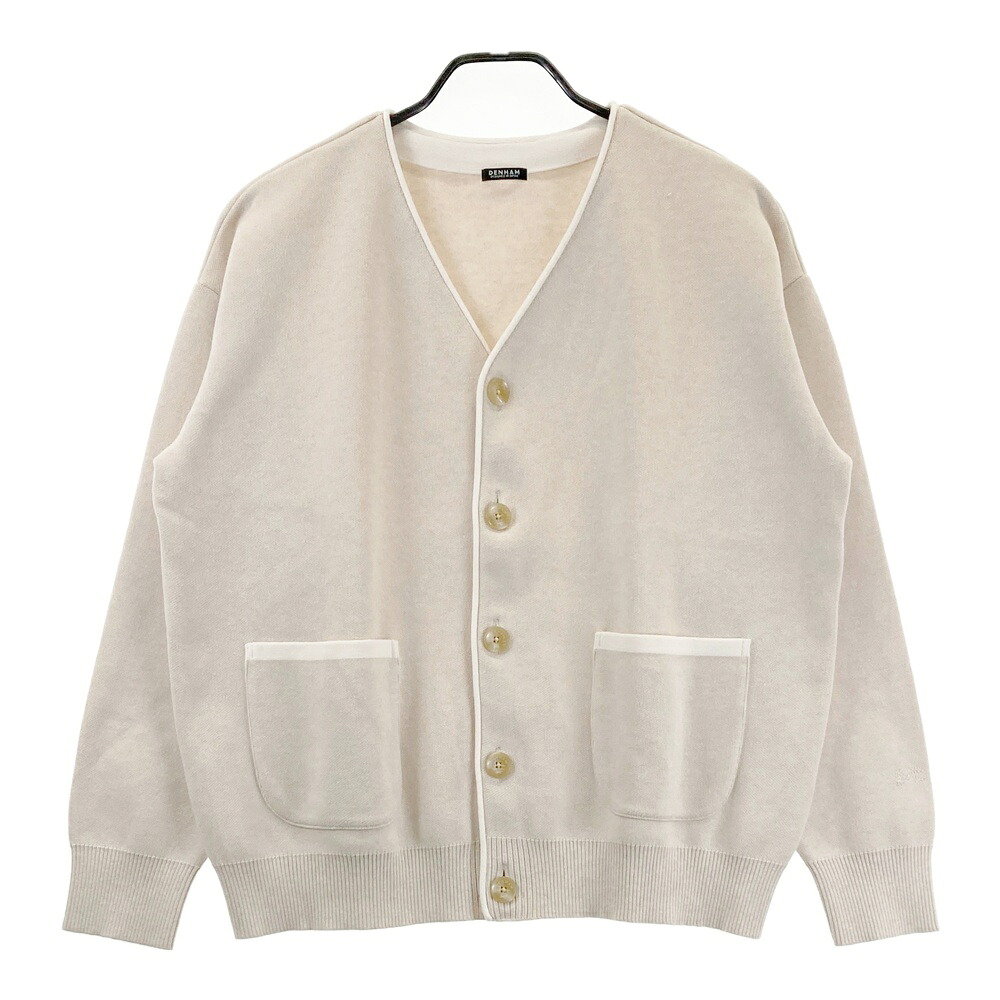 DENHAM デンハム  ジレー PRM KNIT CARDIGAN  ベージュ系 LARGE 【中古】メンズ