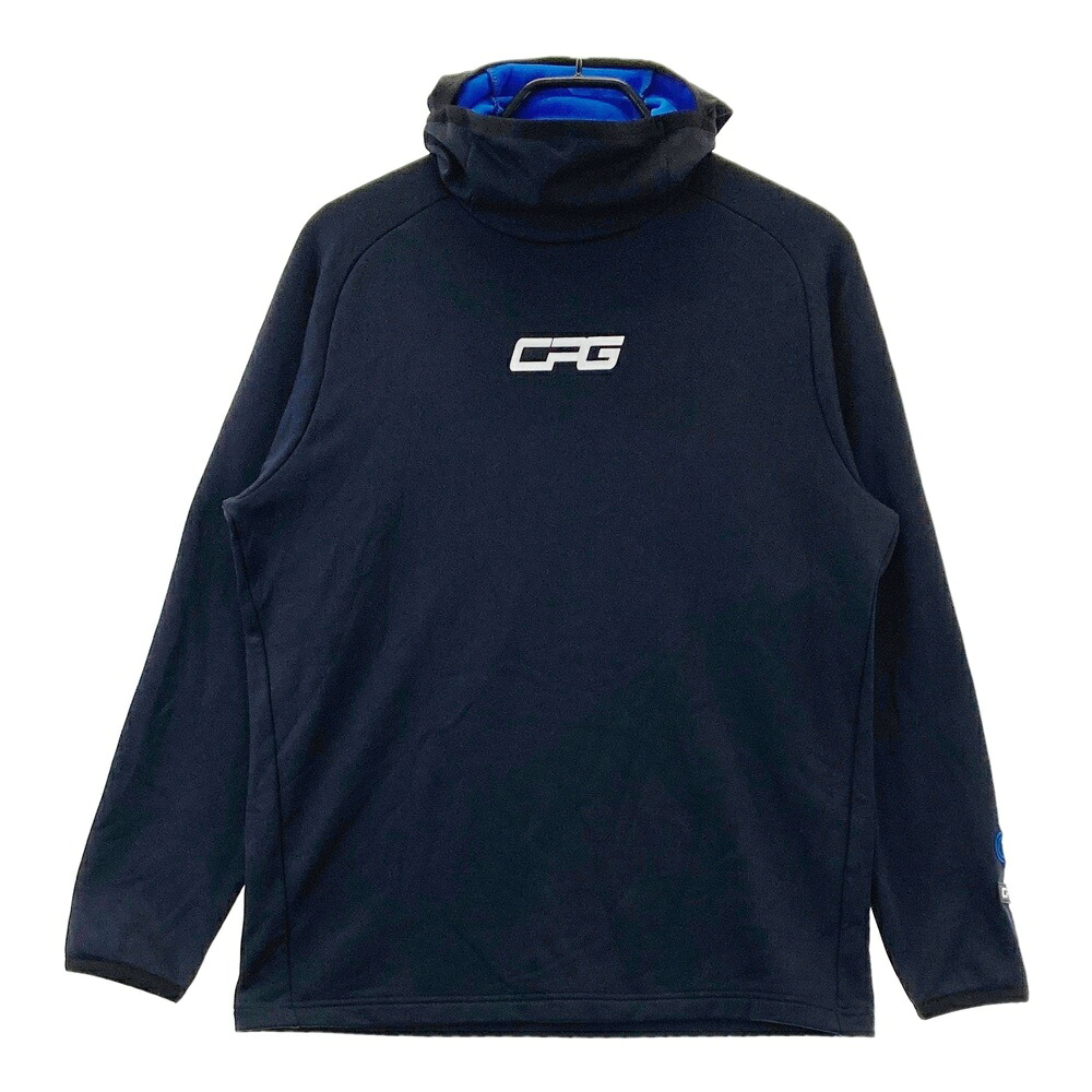 CPG GOLF シーピージーゴルフ  ボンネット付 裏フリース 長袖プルオーバー  黒いこと系 3 【中古】ゴルフお召しもの メンズ