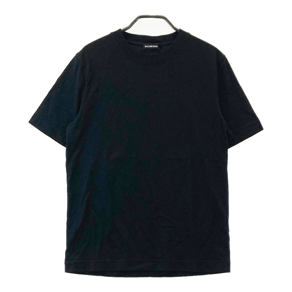 BALENCIAGA バレンシアガ 496053 半袖ティーシャツ うしろ側刷り上げる  黒いこと系 XS 【中古】メンズ