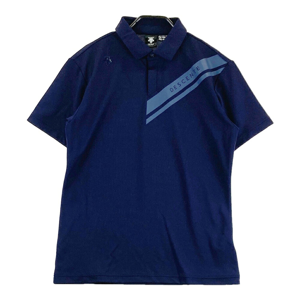 DESCENTE GOLF デサントゴルフ  半袖スポーツシャツ  米国海軍系 M 【中古】ゴルフ御召しもの メンズ