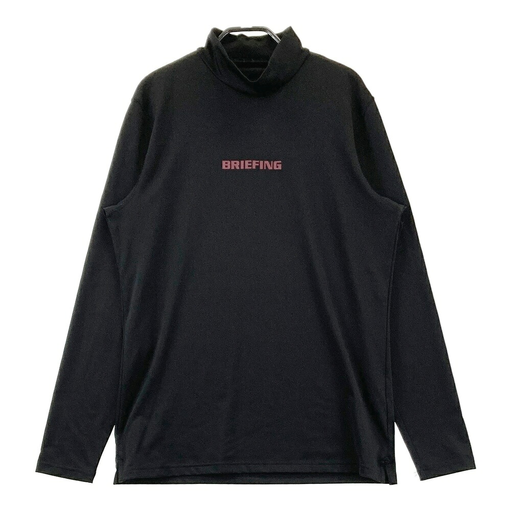 BRIEFING GOLF ブリーフィング  ハイネック 長袖プルオーバー  黒いこと系 M 【中古】ゴルフお召しもの メンズ