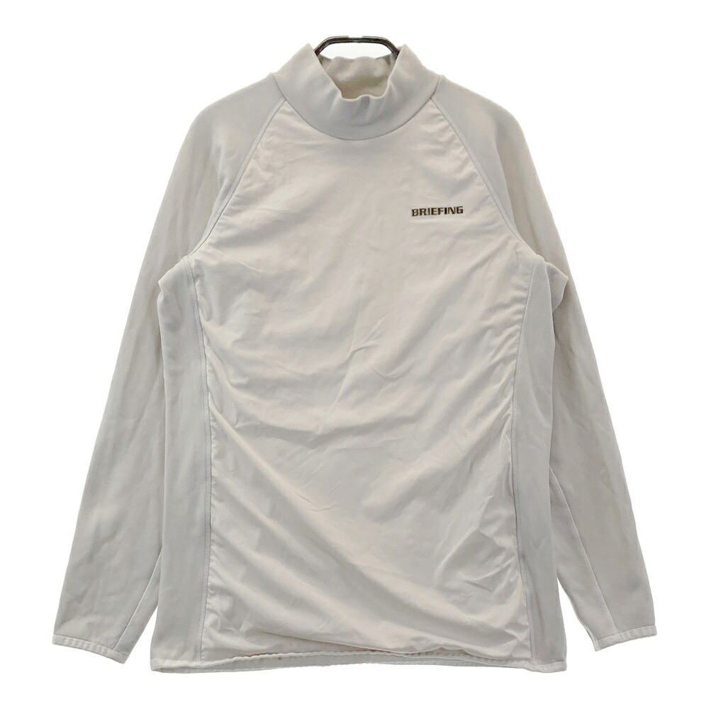 BRIEFING GOLF ブリーフィング  ナイロンうつり変わり ハイネック長袖プルオーバー  薄墨色系 M 【中古】ゴルフ御召しもの メンズ