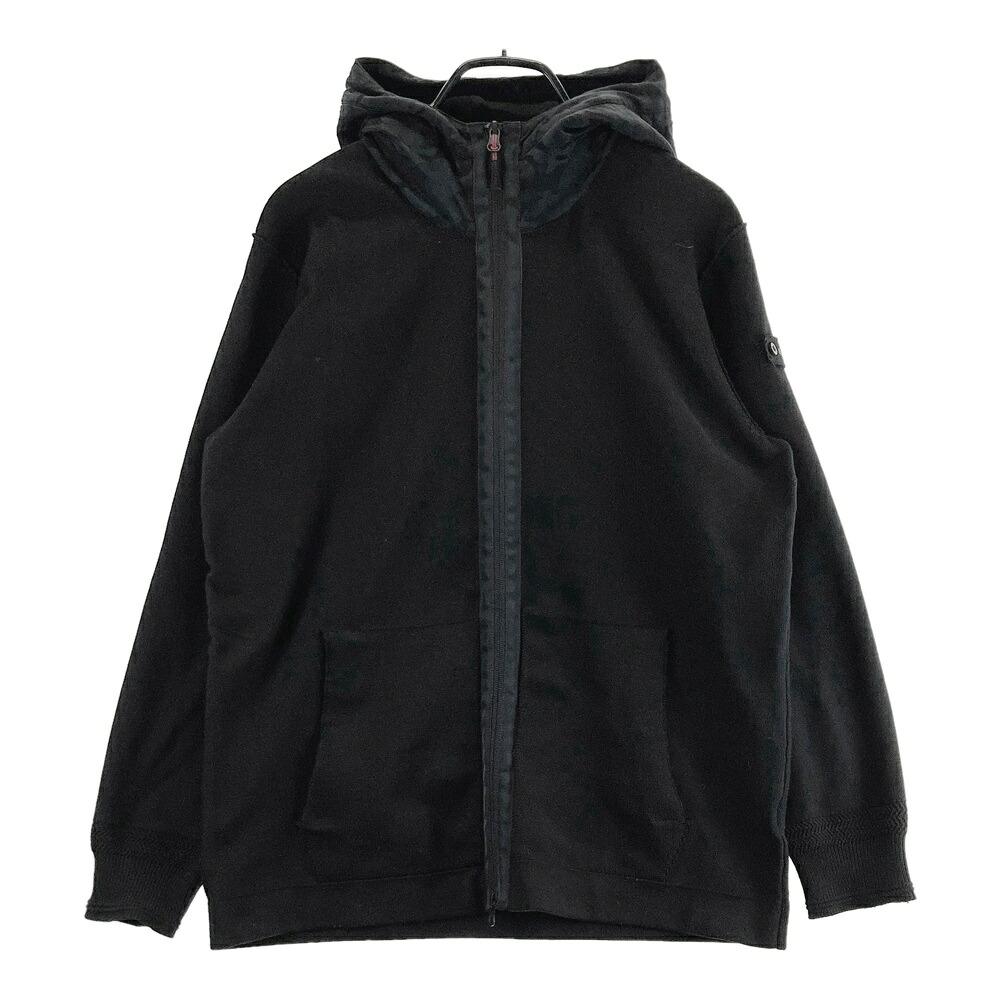 BRIEFING GOLF ブリーフィング フード付 ニット ジップジャケット ブラック系 L 【中古】ゴルフウェア メンズ｜中古ゴルフウェア通販STST