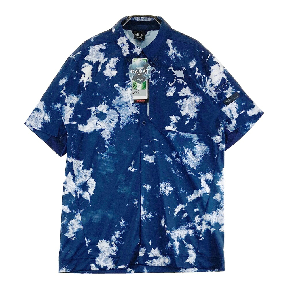 OAKLEY オーク材ロバート・エドワード・リー FOA403517 半袖スポーツシャツ 総柄 米国海軍系 XL 【中古】ゴルフお召しもの メンズ