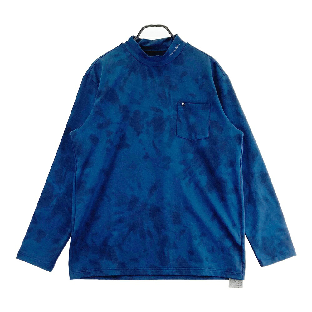TRAVIS MATHEW トラビスマシュー  ハイネック 長袖プルオーバー 総柄 米国海軍系 2XL 【中古】ゴルフお召しもの メンズ